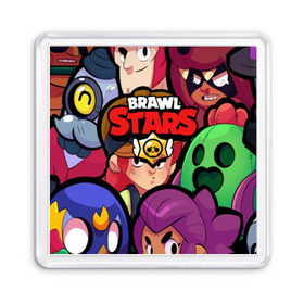 Магнит 55*55 с принтом BRAWL STARS , Пластик | Размер: 65*65 мм; Размер печати: 55*55 мм | 8 bit | 8 бит | bibi | brawl stars | crow | el brown | leon | leon shark | max | mr.p | sally leon | shark | stars | virus | werewolf | акула | биби | вирус | ворон | леон | оборотень | пингвин