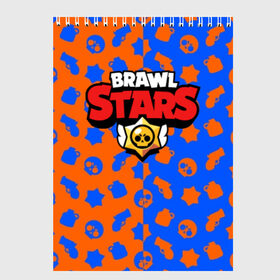 Скетчбук с принтом BRAWL STARS , 100% бумага
 | 48 листов, плотность листов — 100 г/м2, плотность картонной обложки — 250 г/м2. Листы скреплены сверху удобной пружинной спиралью | android | brawl stars | games | mobile game | stars | игры | мобильные игры