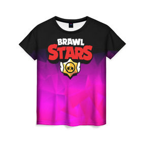 Женская футболка 3D с принтом BRAWL STARS CRYSTALES , 100% полиэфир ( синтетическое хлопкоподобное полотно) | прямой крой, круглый вырез горловины, длина до линии бедер | android | brawl stars | games | mobile game | stars | игры | мобильные игры