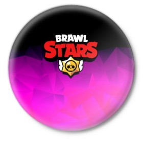 Значок с принтом BRAWL STARS CRYSTALES ,  металл | круглая форма, металлическая застежка в виде булавки | android | brawl stars | games | mobile game | stars | игры | мобильные игры