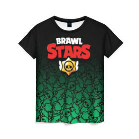 Женская футболка 3D с принтом BRAWL STARS , 100% полиэфир ( синтетическое хлопкоподобное полотно) | прямой крой, круглый вырез горловины, длина до линии бедер | 8 bit | 8 бит | bibi | brawl stars | crow | el brown | leon | leon shark | max | mr.p | sally leon | shark | stars | virus | werewolf | акула | биби | вирус | ворон | леон | оборотень | пингвин