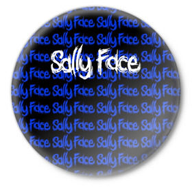 Значок с принтом Sally Face (23) ,  металл | круглая форма, металлическая застежка в виде булавки | 