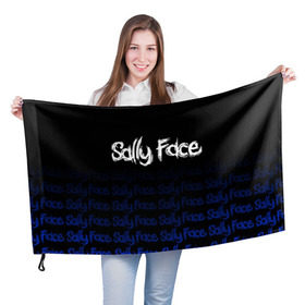 Флаг 3D с принтом Sally Face (24) , 100% полиэстер | плотность ткани — 95 г/м2, размер — 67 х 109 см. Принт наносится с одной стороны | face | fisher | larry johnson | mask | sally | sally face | sally fisher | демоны | духи | маска | призраки | салли | салли фейс | салли фишер | фейс