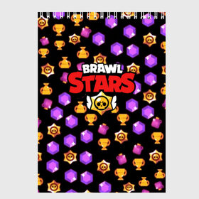 Скетчбук с принтом BRAWL STARS , 100% бумага
 | 48 листов, плотность листов — 100 г/м2, плотность картонной обложки — 250 г/м2. Листы скреплены сверху удобной пружинной спиралью | android | brawl stars | games | mobile game | stars | игры | мобильные игры