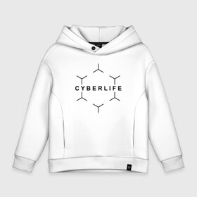 Детское худи Oversize хлопок с принтом CYBERLIFE  , френч-терри — 70% хлопок, 30% полиэстер. Мягкий теплый начес внутри —100% хлопок | боковые карманы, эластичные манжеты и нижняя кромка, капюшон на магнитной кнопке | android | cyber life | cyberlife | detroit | detroit: become human | deviant | game | gamer | kara | markus | андроид | девиант | детройт | игра | игры | коннор | маркус | технологии