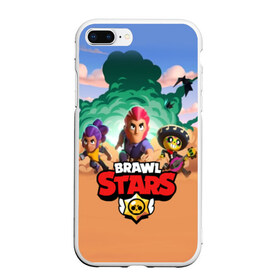 Чехол для iPhone 7Plus/8 Plus матовый с принтом BRAWL STARS , Силикон | Область печати: задняя сторона чехла, без боковых панелей | 8 bit | 8 бит | bibi | brawl stars | crow | el brown | leon | leon shark | max | mr.p | sally leon | shark | stars | virus | werewolf | акула | биби | вирус | ворон | леон | оборотень | пингвин