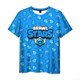 Мужская футболка 3D с принтом BRAWL STARS , 100% полиэфир | прямой крой, круглый вырез горловины, длина до линии бедер | android | brawl stars | games | mobile game | stars | игры | мобильные игры
