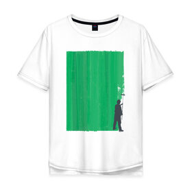 Мужская футболка хлопок Oversize с принтом Маляр , 100% хлопок | свободный крой, круглый ворот, “спинка” длиннее передней части | абстракция | дерево | дизайнер | краска | маляра | художник