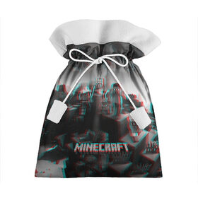 Подарочный 3D мешок с принтом MINECRAFT GLITCH , 100% полиэстер | Размер: 29*39 см | blade | blocks | creeper | cubes | game | ken | mine craft | minecraft | mobs | sword | игры | крипер | майн крафт | майнкрафт | моб