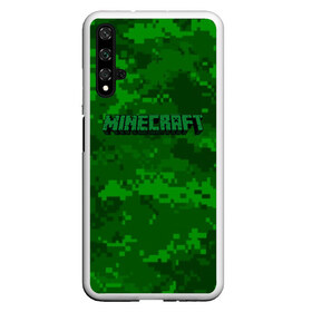 Чехол для Honor 20 с принтом MINECRAFT PIXEL , Силикон | Область печати: задняя сторона чехла, без боковых панелей | blade | blocks | creeper | cubes | game | ken | mine craft | minecraft | mobs | sword | игры | крипер | майн крафт | майнкрафт | моб