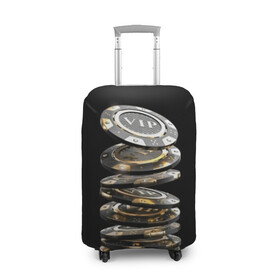 Чехол для чемодана 3D с принтом VIP фишки , 86% полиэфир, 14% спандекс | двустороннее нанесение принта, прорези для ручек и колес | vip фишки