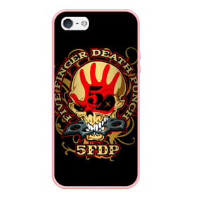 Чехол для iPhone 5/5S матовый с принтом Five Finger Death Punch , Силикон | Область печати: задняя сторона чехла, без боковых панелей | 5fdp | ffdp | five finger death punch | metal | альтернатива | группы | метал | музыка | хеви метал