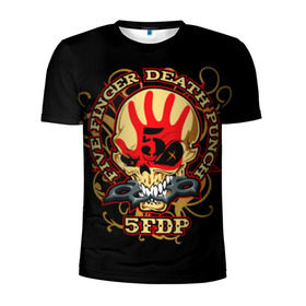 Мужская футболка 3D спортивная с принтом Five Finger Death Punch , 100% полиэстер с улучшенными характеристиками | приталенный силуэт, круглая горловина, широкие плечи, сужается к линии бедра | 5fdp | ffdp | five finger death punch | metal | альтернатива | группы | метал | музыка | хеви метал