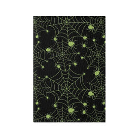 Обложка для паспорта матовая кожа с принтом Зелёная паутина , натуральная матовая кожа | размер 19,3 х 13,7 см; прозрачные пластиковые крепления | Тематика изображения на принте: background | black | cobweb | color | gothic | green | halloween | holiday | insect | pattern | spider | weave | web | готика | зеленый | насекомое | паук | паутина | плести | праздник | сеть | узор | фон | хэллоуин | цвет | черный