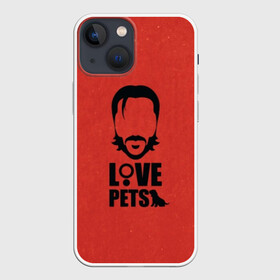 Чехол для iPhone 13 mini с принтом Love pets ,  |  | 2 | 3 | baba yaga | dog | john wick | keanu | puppy | reeves | баба яга | бабаяга | джон вик | джон уик | джонвик | джонуик | киану ривз | кино | собака | фильм