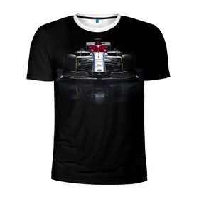 Мужская футболка 3D спортивная с принтом Альфа ромео Болид F1 , 100% полиэстер с улучшенными характеристиками | приталенный силуэт, круглая горловина, широкие плечи, сужается к линии бедра | f1 | formula 1 | авто | альфа ромео | болид | гонки | машины | формула 1