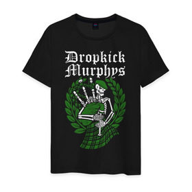 Мужская футболка хлопок с принтом Dropkick Murphys , 100% хлопок | прямой крой, круглый вырез горловины, длина до линии бедер, слегка спущенное плечо. | celtic punk | dropkick murphys | hardcore | oi | punk | группы | кельтский панк | музыка | панк | рок | стрит панк | фолк панк