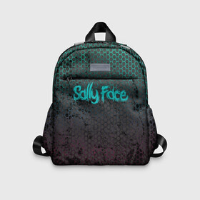 Детский рюкзак 3D с принтом SALLY FACE. , 100% полиэстер | лямки с регулируемой длиной, сверху петелька, чтобы рюкзак можно было повесить на вешалку. Основное отделение закрывается на молнию, как и внешний карман. Внутри дополнительный карман. По бокам два дополнительных кармашка | face | game | horror | larry | sally | sally face | sanity s fall | игра | ларри | мальчик с протезом | салли | салли фейс | ужасы