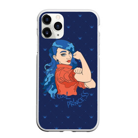 Чехол для iPhone 11 Pro Max матовый с принтом Крутая принцесса , Силикон |  | background | blue | color | cool | eyes | face | girl | hair | hand | lips | look | pattern | power | princess | text | woman | взгляд | волосы | глаза | губы | девушка | женщина | круто | кудр | лицо | мускулы | мышцы | прикольно | 