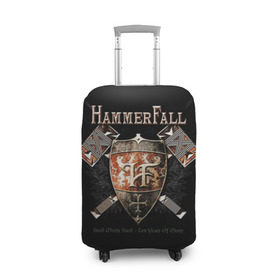 Чехол для чемодана 3D с принтом HammerFall , 86% полиэфир, 14% спандекс | двустороннее нанесение принта, прорези для ручек и колес | hammerfall | heavy metal | metal | группа | метал | музыка | пауэр метал | рок | хэви метал