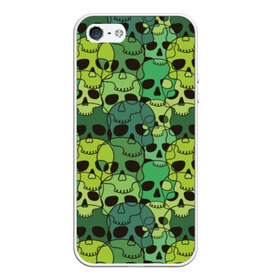 Чехол для iPhone 5/5S матовый с принтом Зеленые черепа , Силикон | Область печати: задняя сторона чехла, без боковых панелей | Тематика изображения на принте: anger | black | death | drawing | green | horror | illustration | lime | look | marsh | scary | skull | terrible | болотный | взгляд | зеленый | злость | иллюстрация | рисунок | салатовый | страшный | ужас | ужасный | черепа | черный