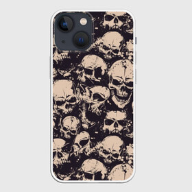 Чехол для iPhone 13 mini с принтом Черепа ,  |  | anger | black | cool | cry | gray | grunge | horrible | horror | illustration | look | scary | skull | style | взгляд | гранж | злость | иллюстрация | крик | крутой | серый | стиль | страшный | ужас | ужасный | черепа | черный