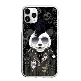 Чехол для iPhone 11 Pro Max матовый с принтом Панда в косухе , Силикон |  | anarchy | bear | color | cool | icon | jacket | mohawk | music | panda | piercing | punk | purple | rock | skull | white | аксессуар | анархия | белый | значок | ирокез | круто | куртка | медведь | музыка | одежда | очки | панда | панк |