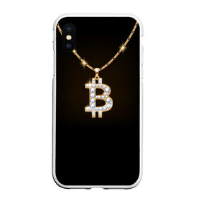 Чехол для iPhone XS Max матовый с принтом Бриллиантовый биткоин , Силикон | Область печати: задняя сторона чехла, без боковых панелей | bitcoin | black | chain | color | diamond | emblem | gold | golden | hip hop | logo | luxury | money | style | symbol | алмаз | блеск | блестящий | бриллиант | валюта | деньги | знак | золото | золотой | криптовалюта | кулон | логотип | люкс | роскошь | с