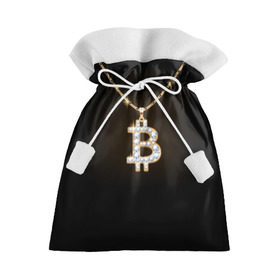 Подарочный 3D мешок с принтом Бриллиантовый биткоин , 100% полиэстер | Размер: 29*39 см | bitcoin | black | chain | color | diamond | emblem | gold | golden | hip hop | logo | luxury | money | style | symbol | алмаз | блеск | блестящий | бриллиант | валюта | деньги | знак | золото | золотой | криптовалюта | кулон | логотип | люкс | роскошь | с