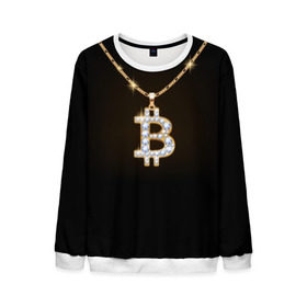 Мужской свитшот 3D с принтом Бриллиантовый биткоин , 100% полиэстер с мягким внутренним слоем | круглый вырез горловины, мягкая резинка на манжетах и поясе, свободная посадка по фигуре | bitcoin | black | chain | color | diamond | emblem | gold | golden | hip hop | logo | luxury | money | style | symbol | алмаз | блеск | блестящий | бриллиант | валюта | деньги | знак | золото | золотой | криптовалюта | кулон | логотип | люкс | роскошь | с