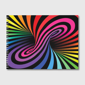 Альбом для рисования с принтом Метаморфозы , 100% бумага
 | матовая бумага, плотность 200 мг. | abstraction | black | blue | color | green | hypnosis | illusion | orange | p | rainbow | red | tunnel | yellow | абстракция | галлюцинации | гипноз | желтый | зеленый | иллюзия | красный | оранжевый | полосы | психоделика | радуга | разноцветны