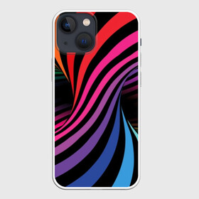 Чехол для iPhone 13 mini с принтом Метаморфозы ,  |  | abstraction | black | blue | color | green | hypnosis | illusion | orange | p | rainbow | red | tunnel | yellow | абстракция | галлюцинации | гипноз | желтый | зеленый | иллюзия | красный | оранжевый | полосы | психоделика | радуга | разноцветны