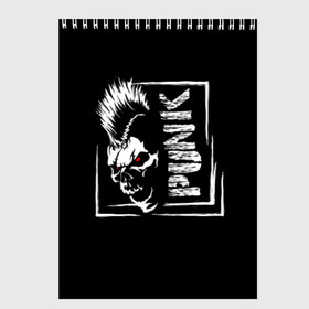 Скетчбук с принтом Punk , 100% бумага
 | 48 листов, плотность листов — 100 г/м2, плотность картонной обложки — 250 г/м2. Листы скреплены сверху удобной пружинной спиралью | Тематика изображения на принте: anarchy | anger | black | emblem | hair | hairstyle | horror | illustration | look | mohawk | punk | red | scar | scary | skull | terrible | white | анархия | белый | взгляд | волосы | злость | иллюстрация | ирокез | красный | панк | прическа | страшный |