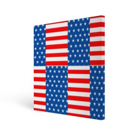Холст квадратный с принтом США , 100% ПВХ |  | flag | stars | usa | usa flag | америка | американский флаг | звезды | надписи | полосы | сша | флаг | флаг сша