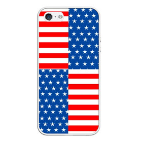 Чехол для iPhone 5/5S матовый с принтом США , Силикон | Область печати: задняя сторона чехла, без боковых панелей | flag | stars | usa | usa flag | америка | американский флаг | звезды | надписи | полосы | сша | флаг | флаг сша