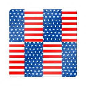 Магнит виниловый Квадрат с принтом США , полимерный материал с магнитным слоем | размер 9*9 см, закругленные углы | flag | stars | usa | usa flag | америка | американский флаг | звезды | надписи | полосы | сша | флаг | флаг сша