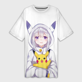 Платье-футболка 3D с принтом My Pika ,  |  | detective pikachu | instinct | mystic | pikachu | pokeball | pokemon | pokemon go | valor | вейлор | детектив пикачу | инстинкт | мистик | пикачу | покебол | покемон | покемон го