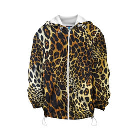 Детская куртка 3D с принтом Шкура леопарда , 100% полиэстер | застежка — молния, подол и капюшон оформлены резинкой с фиксаторами, по бокам — два кармана без застежек, один потайной карман на груди, плотность верхнего слоя — 90 г/м2; плотность флисового подклада — 260 г/м2 | Тематика изображения на принте: animal | cheeky | dangerous | leopard | nature | pattern | predator | skin | spots | wild | дерзкий | дикий | животное | леопард | опасный | природа | пятна | узор | хищник