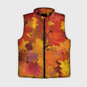 Женский жилет утепленный 3D с принтом Осенние листья ,  |  | autumn | bright | flora | leaves | maple | nature | orange | plant | red | season | yellow | время года | желтый | клен | красный | листья | оранжевый | осень | природа | растение | сезон | флора | ярко