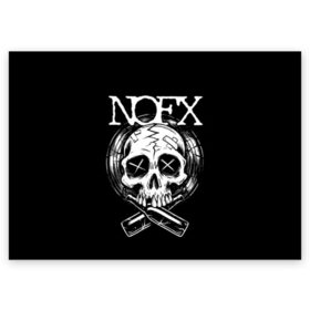 Поздравительная открытка с принтом NOFX , 100% бумага | плотность бумаги 280 г/м2, матовая, на обратной стороне линовка и место для марки
 | hardcore | nofx | punk | группы | музыка | панк | панк рок | рок | ска панк | скейт панк