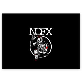 Поздравительная открытка с принтом NOFX , 100% бумага | плотность бумаги 280 г/м2, матовая, на обратной стороне линовка и место для марки
 | hardcore | nofx | punk | группы | музыка | панк | панк рок | рок | ска панк | скейт панк