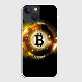 Чехол для iPhone 13 mini с принтом Золотой биткоин ,  |  | Тематика изображения на принте: bitcoin | black | business | coin | digital | electronic | emblem | future | golden | money | power | symbol | technology | web | yellow | бизнес | биткоин | будущее | валюта | веб | власть | деньги | желтый | жетон | золотой | криптовалюта | монета | сим