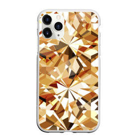 Чехол для iPhone 11 Pro матовый с принтом Желтые бриллианты , Силикон |  | cut | diamond | gem | glitter | gold | jewel | kaleidoscope | luxury | shine | sparkle | white | yellow | алмаз | белый | блеск | бриллиант | диамант | драгоценность | драгоценный камень | желтый | золотой | калейдоскоп | люкс | огранка