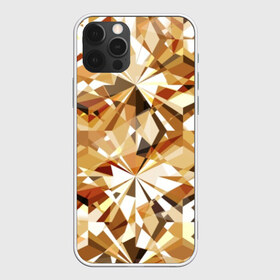 Чехол для iPhone 12 Pro Max с принтом Желтые бриллианты , Силикон |  | cut | diamond | gem | glitter | gold | jewel | kaleidoscope | luxury | shine | sparkle | white | yellow | алмаз | белый | блеск | бриллиант | диамант | драгоценность | драгоценный камень | желтый | золотой | калейдоскоп | люкс | огранка