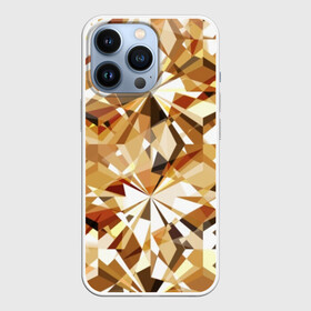 Чехол для iPhone 13 Pro с принтом Желтые бриллианты ,  |  | cut | diamond | gem | glitter | gold | jewel | kaleidoscope | luxury | shine | sparkle | white | yellow | алмаз | белый | блеск | бриллиант | диамант | драгоценность | драгоценный камень | желтый | золотой | калейдоскоп | люкс | огранка