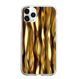 Чехол для iPhone 11 Pro матовый с принтом Золотые волны , Силикон |  | abstraction | cool | glitter | gold | lines | luxury | metal | ribbons | shine | texture | абстракция | блеск | волны | золото | круто | ленты | линии | металл | прикольно | роскошь | сиять | текстура