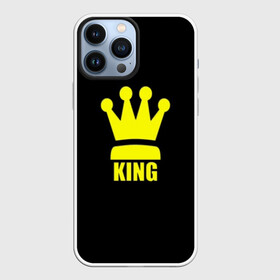 Чехол для iPhone 13 Pro Max с принтом King ,  |  | Тематика изображения на принте: king | король | корона | прикол | шахматы