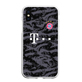 Чехол для iPhone XS Max матовый с принтом Bayern away gk 18-19 , Силикон | Область печати: задняя сторона чехла, без боковых панелей | bayern | champions league | germany | munchen | бавария | германия | левандовски | лига чемпинов | мюнхен | нойер | рибери | роббен