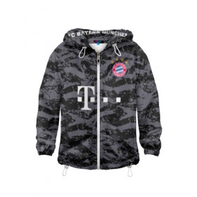 Детская ветровка 3D с принтом Bayern away gk 18-19 , 100% полиэстер | подол и капюшон оформлены резинкой с фиксаторами, по бокам два кармана без застежек, один потайной карман на груди | Тематика изображения на принте: bayern | champions league | germany | munchen | бавария | германия | левандовски | лига чемпинов | мюнхен | нойер | рибери | роббен