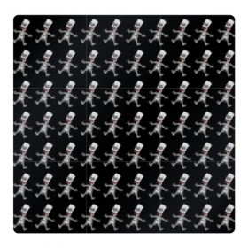 Магнитный плакат 3Х3 с принтом Bart , Полимерный материал с магнитным слоем | 9 деталей размером 9*9 см | bart | homer | sad | simpsons | skelleton | барт | гомер | симпсоны